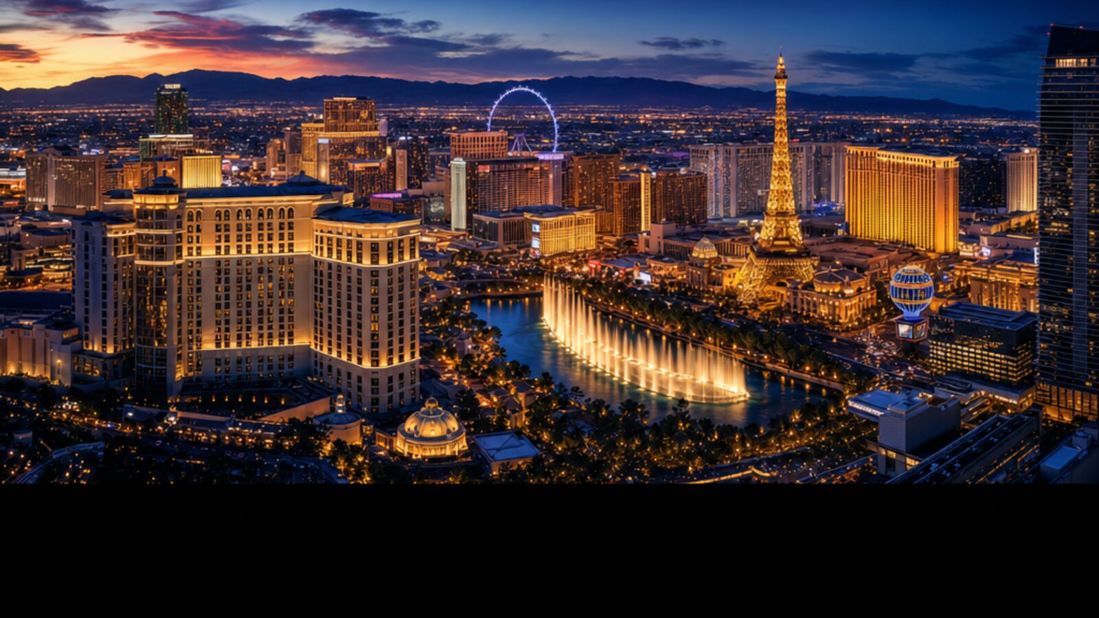 Las Vegas skyline at twilight